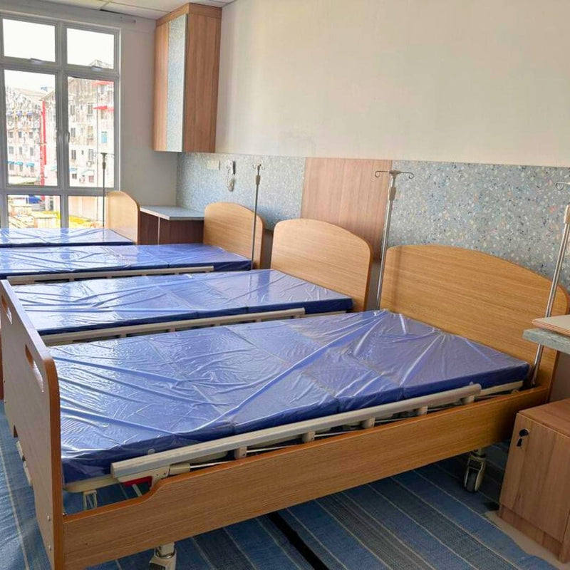 Manual Wooden 2 Crank Hospital Bed | AIM Healthcare