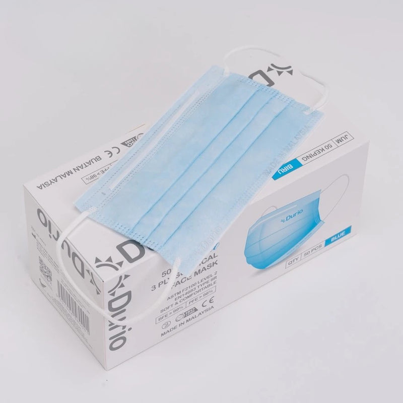 Topeng Muka Pembedahan 3 Lapis Dewasa Durio 501 (50 Keping)