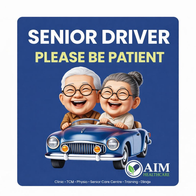 Senior Citizen Driving Car Outdoor Magnetic Sheet