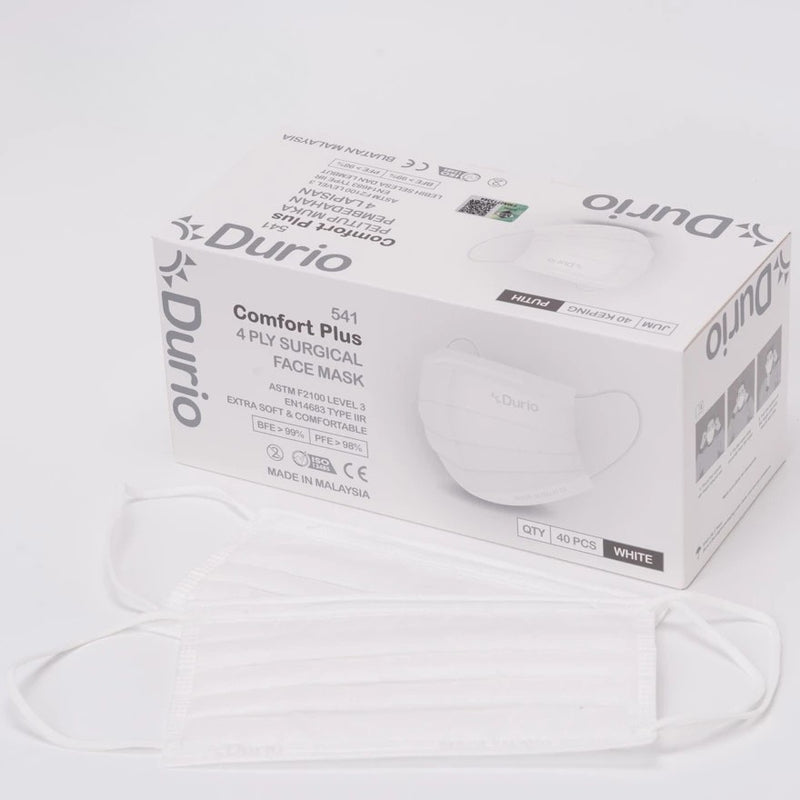 Topeng Muka Pembedahan 4 Lapis Durio 541 Comfort Plus (40 Keping)