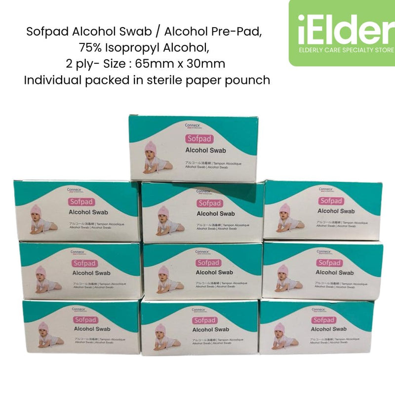 Alcohol Swab Pad 75% Alcohol Wipes |  Sofpad (100pcs/box) [EXP: 30 NOV 2026]