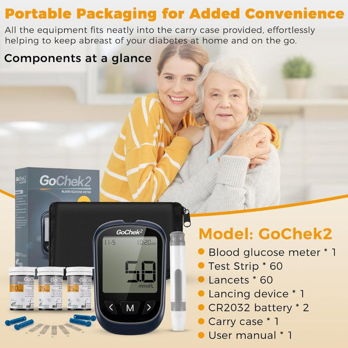 GoChek2 Blood Glucose Monitoring System