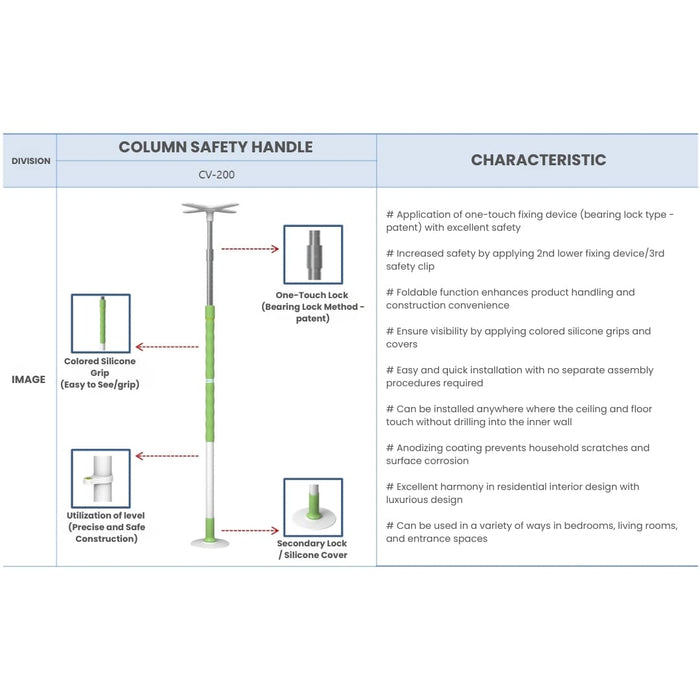 Guardian Angel Safety Grab Bar Pillar type | CEBIEN