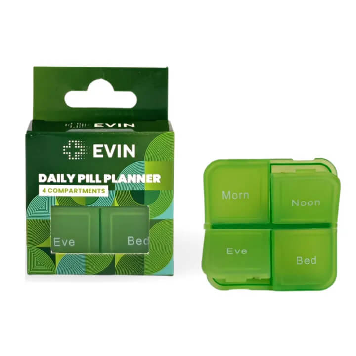 Daily Pill Planner 4 Compartments | EVIN