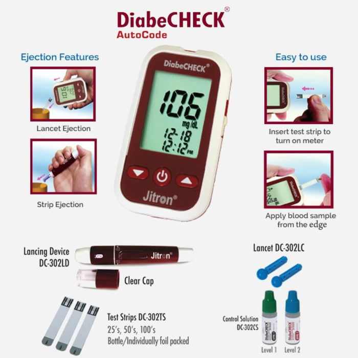 Diabecheck Glucometer Kit DC-302MS | Jitron