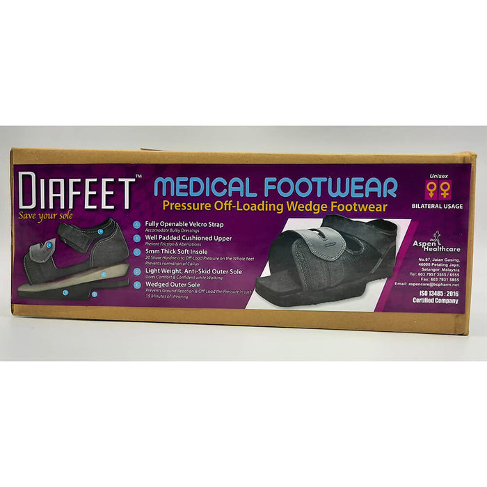 DIAFEET Medical Footwear Pressure Off-loading Wedge Footwear (Normal Wedge)- Unisex