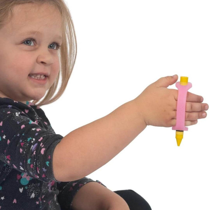EazyHold Pink Two Pack 4" - Universal Cuff, Silicone Adaptive Grip Aid