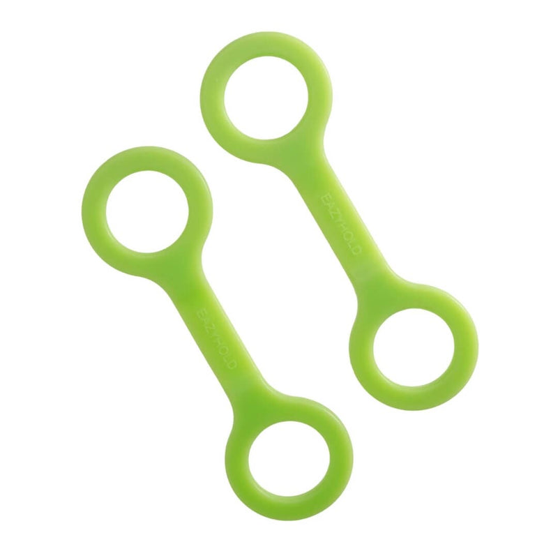 EazyHold 两件装吸管杯奶瓶支架 7 1/2 英寸 - 通用袖口，硅胶自适应握把辅助器