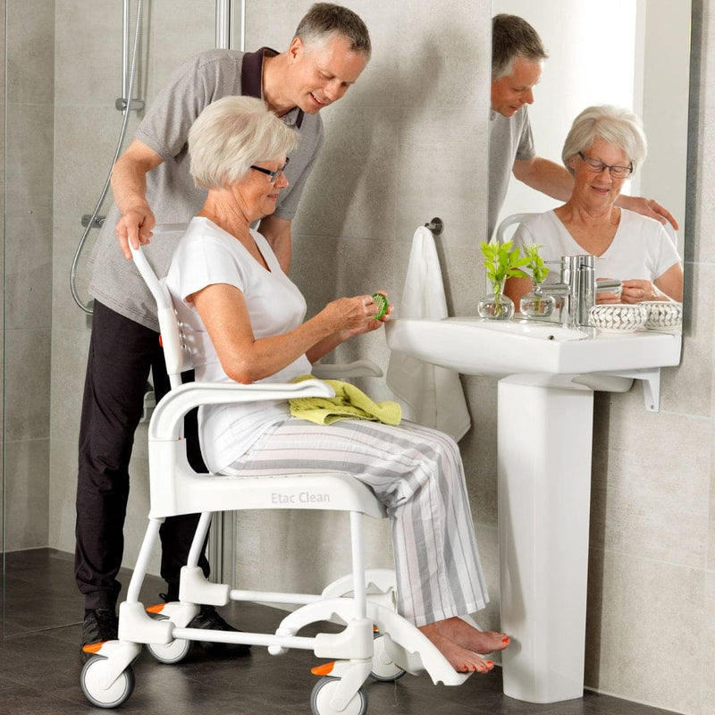 Shower Commode Chair Back Opening | Etac Clean