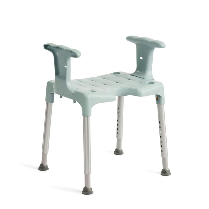 Shower Chair with arm supports Lagoon Green | Etac Swift