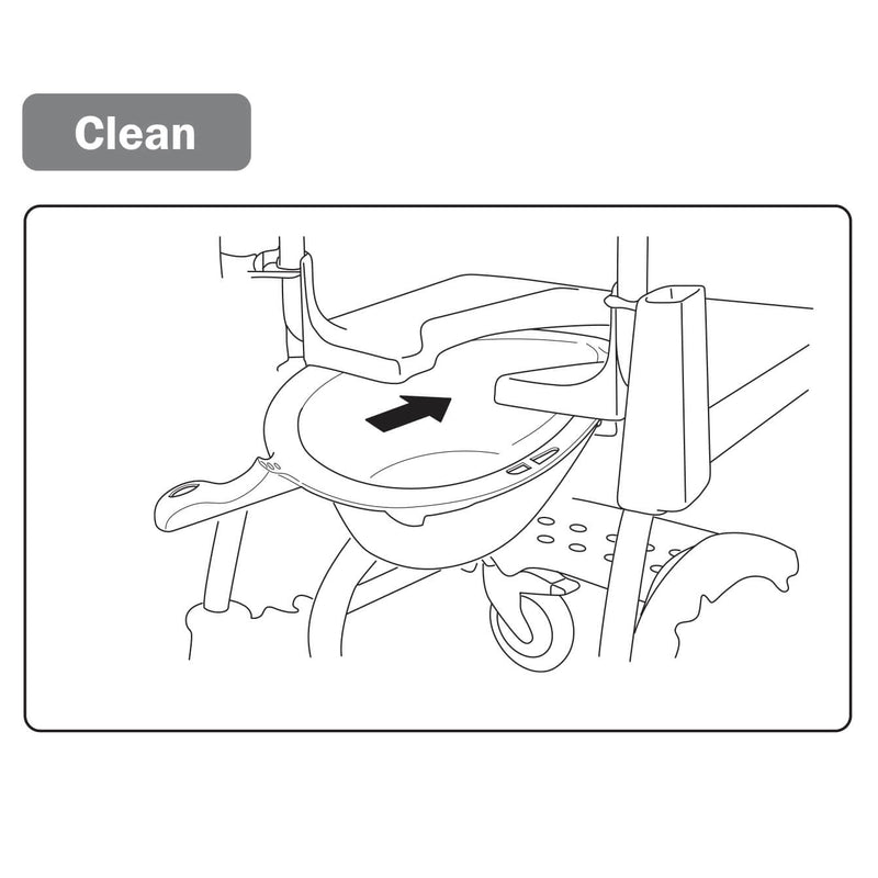 Mobile Pan with Lid and a pair of Bracket | Etac Clean