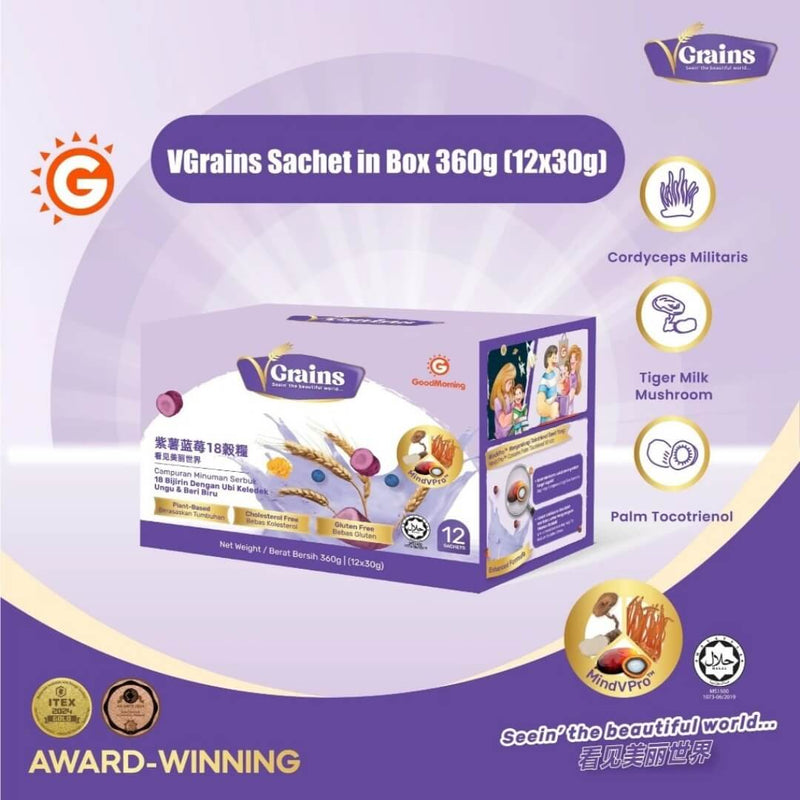 Sachet VGrains dalam Kotak 360g (12x30g) | Selamat Pagi 