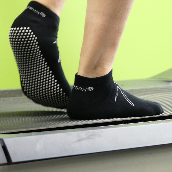 Anti Slip Safety Socks Short Black | Gripsox