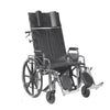 Kerusi Roda Berbaring Krom Obes Tugas Berat - 22"