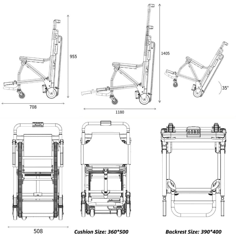 Portable Stair Climbing Wheelchair A2 | iElder