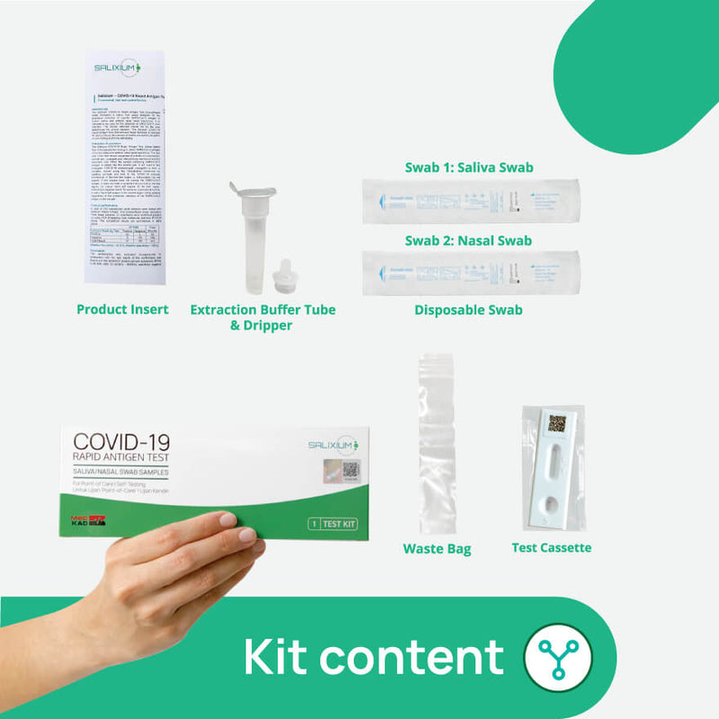 SALIXIUM COVID-19 RAPID ANTIGEN TEST Saliva (Home Self-Testing) [Exp: 2027 Jul]