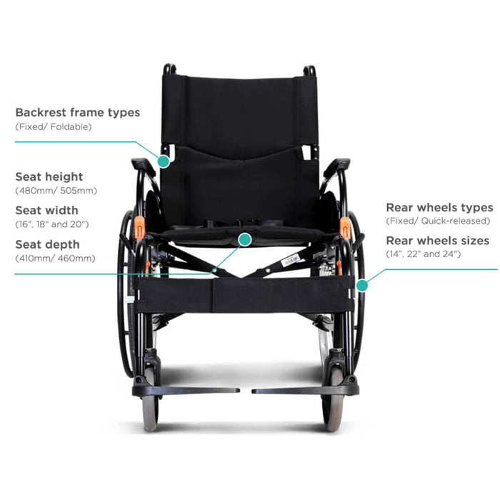DAF Wheelchair Easy Transfer 125kg max user weight | SOMA Agile