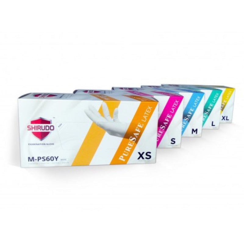 Shirudo - Puresafe, Sarung Tangan Bebas Serbuk Pemeriksaan, Semula Jadi, 600g (100pcs/kotak)