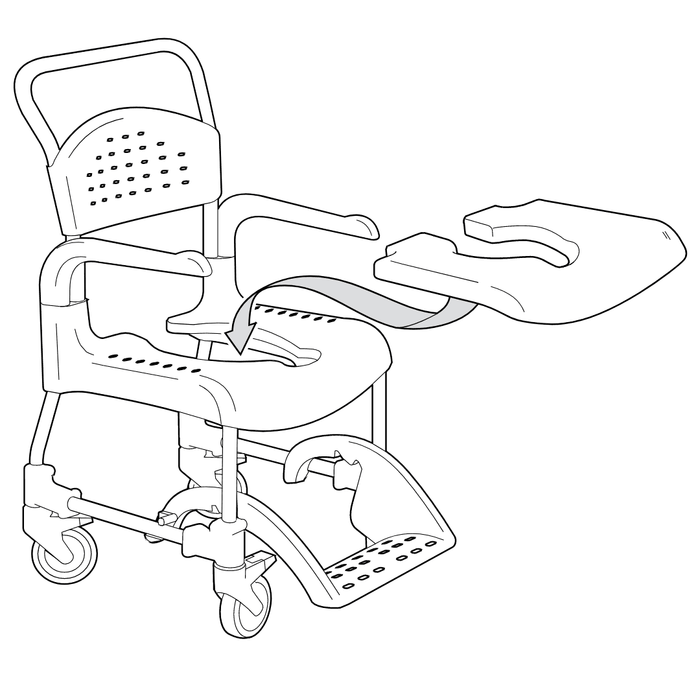 Soft Comfort Seat, opening width 15cm, height 4 cm | Etac Clean