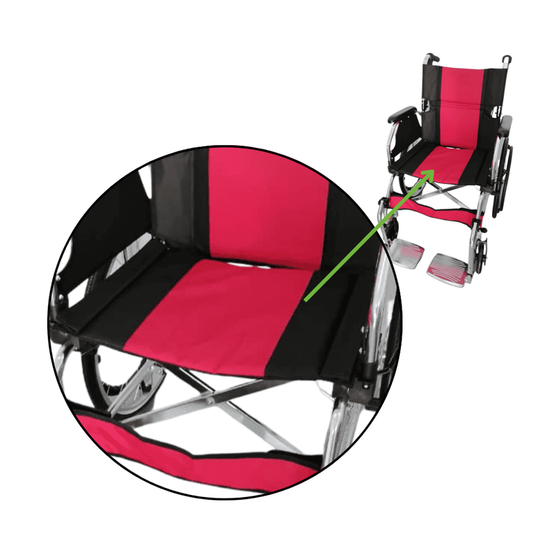 红色 DAF 铝合金折叠轮椅备用座椅