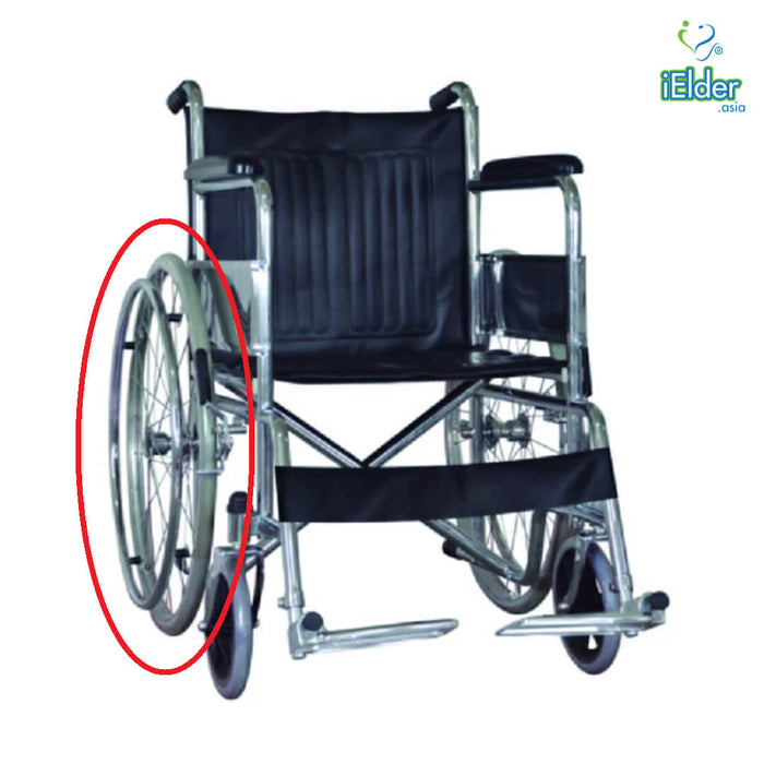 Spare Part PU Tyre 24" For Standard Chrome Wheelchair (Pair)