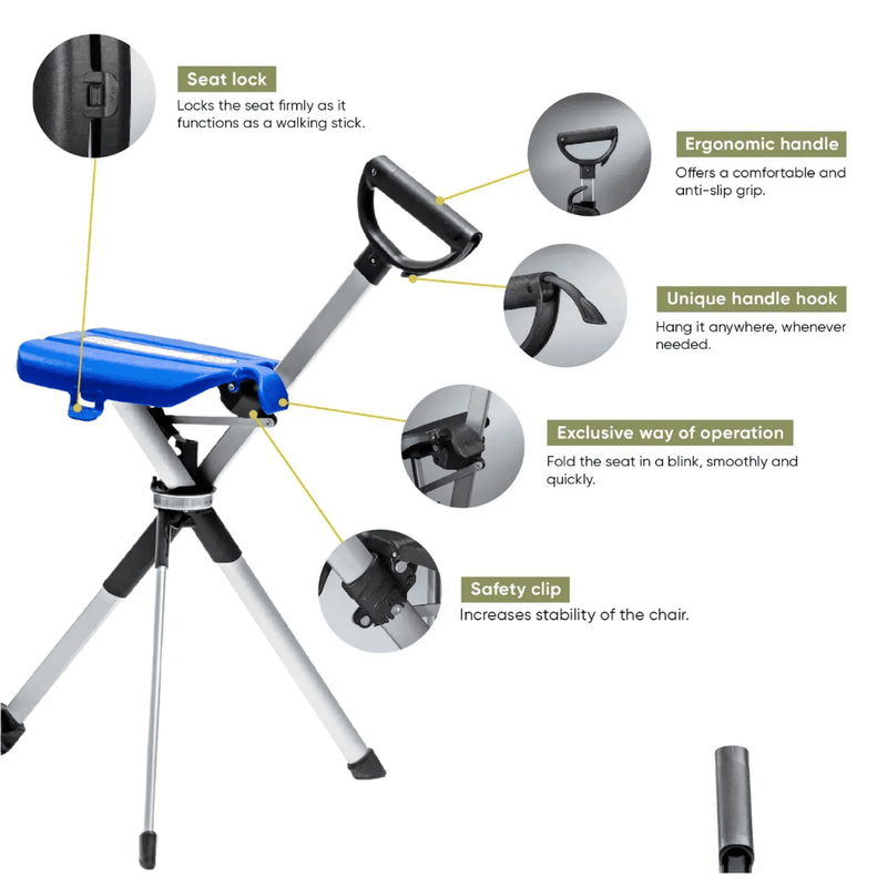 Kerusi Ta-Da Siri 2 Tripod Tempat Duduk Tongkat (82cm/87cm)