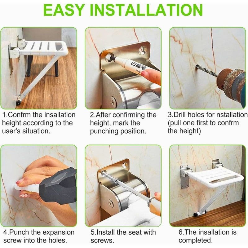 壁挂式可折叠淋浴凳/座椅