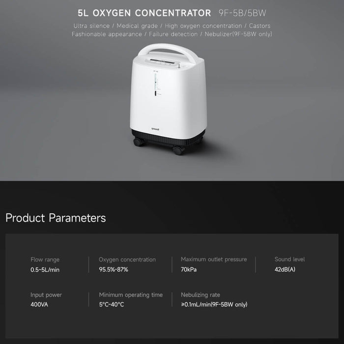 5L Oxygen Concentrator 9F-5B | Yuwell