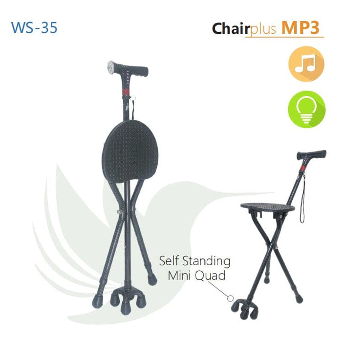 Chairplus (Walking Stick with seat, Seat Cane) | AgeGracefully