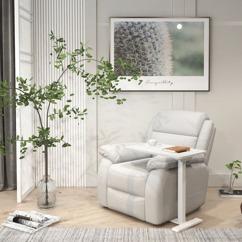 移动电动高度可调床头柜，白色 |爱长者