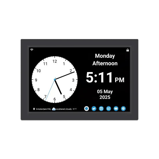 Jam Hari Kalendar Digital 8" - Jam Demensia Orientasi