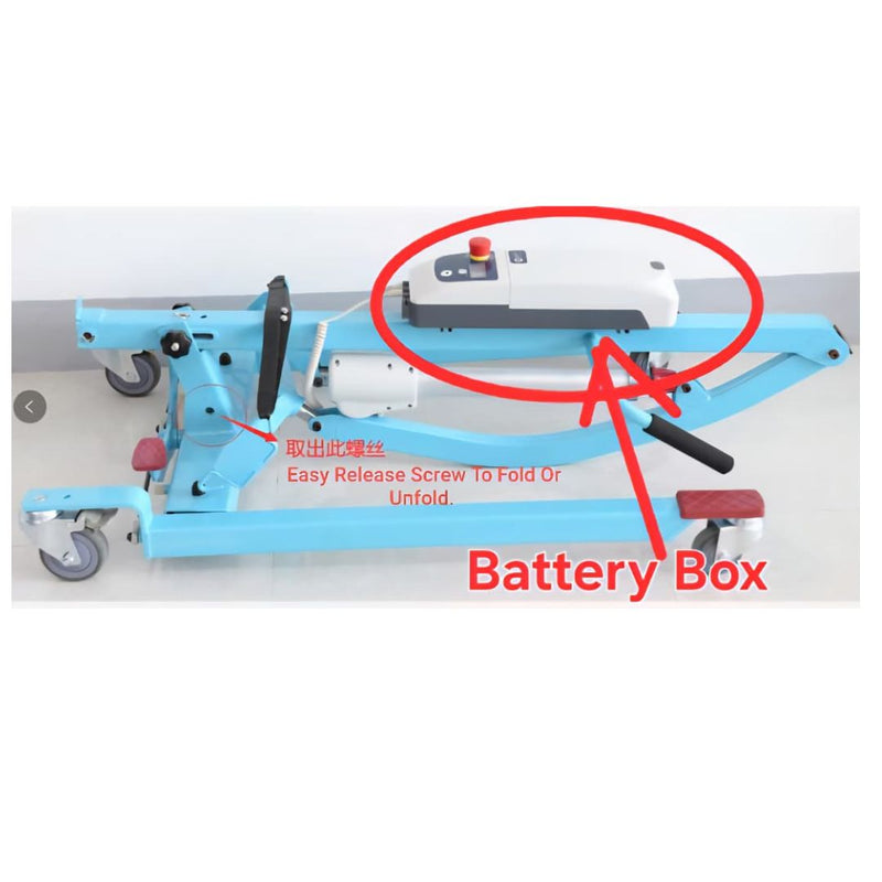 Foldable Electric Hoist + Sling (white color)