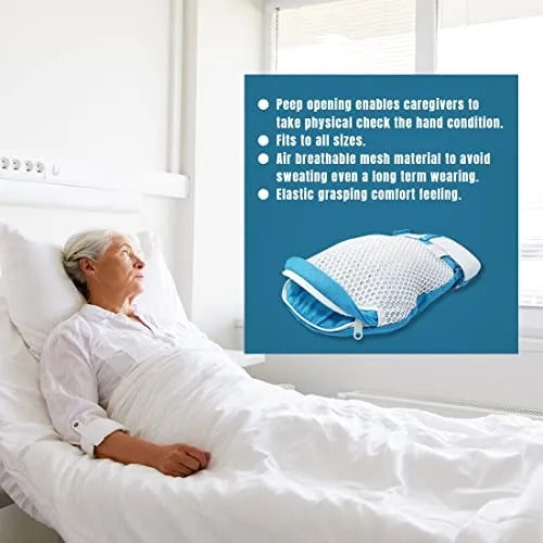 Zipper Opening Hand Mitts Restraint Gloves (Per Pair)