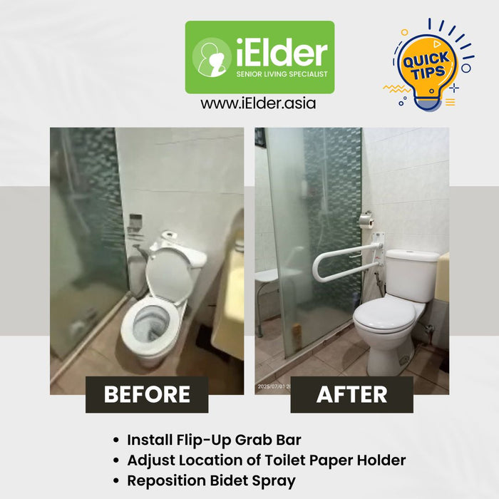 Flip Up Folding Support Rail Grab Bar