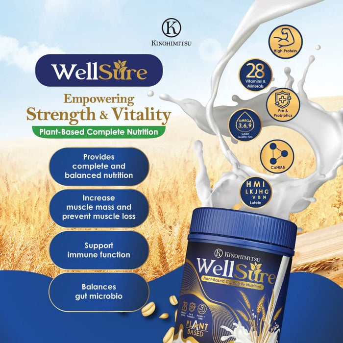 Wellsure 850g (Plant Based Complete Nutrition) | Kinohimitsu