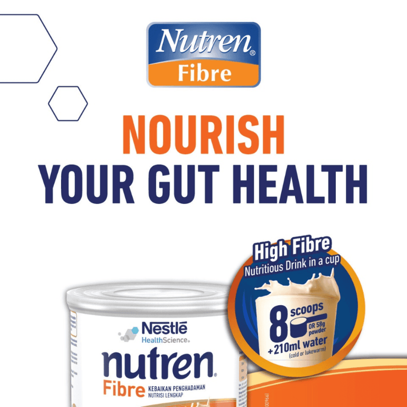 [Pra-Tempahan] Nutren Fibre Nutrisi Lengkap - Perisa Vanila | Nestle 