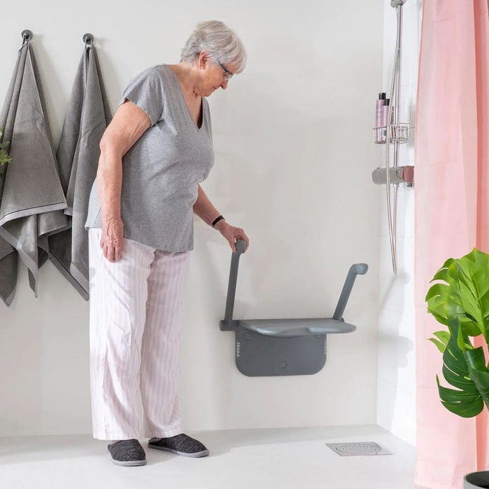 Durable wall-mounted shower seat