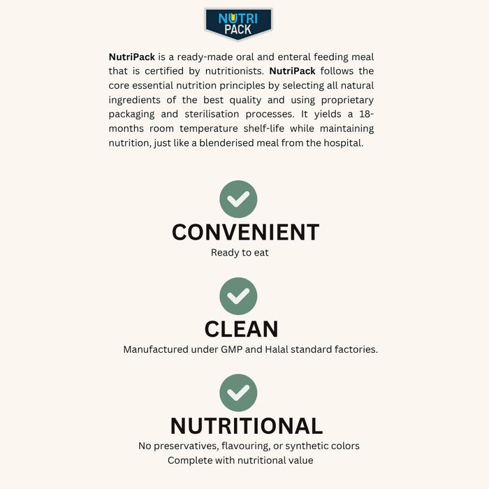NutriPack Blended Chicken with Pumpkin – Ready-to-Eat Oral & Enteral Feeding Meal (300g)