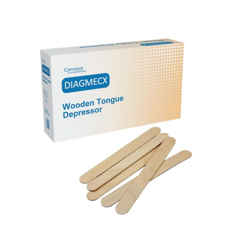 100pcs Wooden Tongue depressor, Hospital Grade, (6inch/15cm - Length, 0.4inch/2cm - Width)