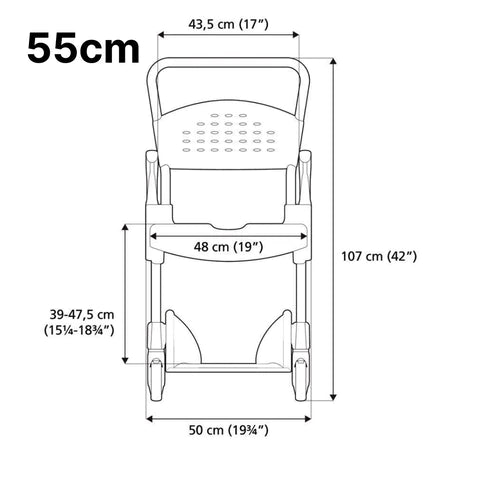 Shower Commode Chair Back Opening | Etac Clean