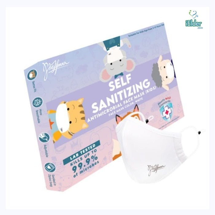 Bae Hanna Child Fabric Anti-COVID Face Mask - WHITE (2-15 years old)