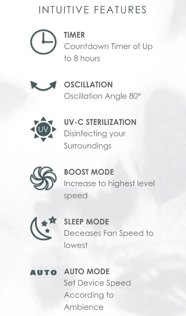 2-in-1 Bladeless Floor Fan Air Purifier Z100 | Bion