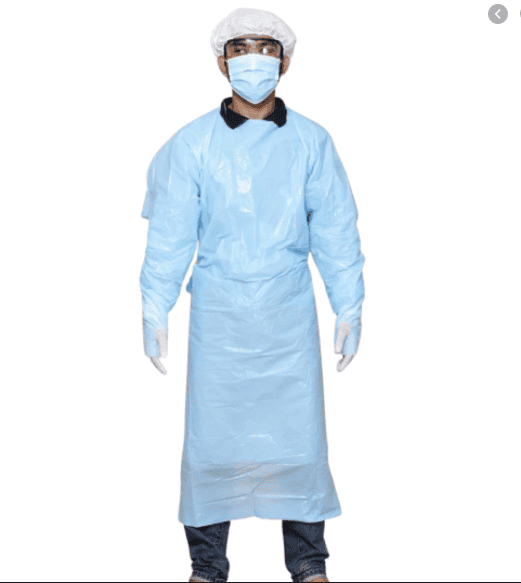 CPE Isolation Gown (60gsm) (300pcs per carton)