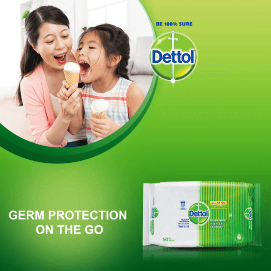 Dettol Anti-bacterial Wet Wipes (50 wipes)