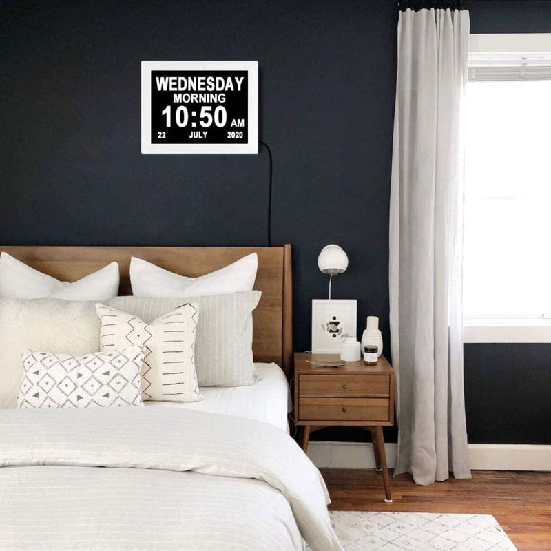 8 英寸数字日历日钟 - 定向痴呆症时钟