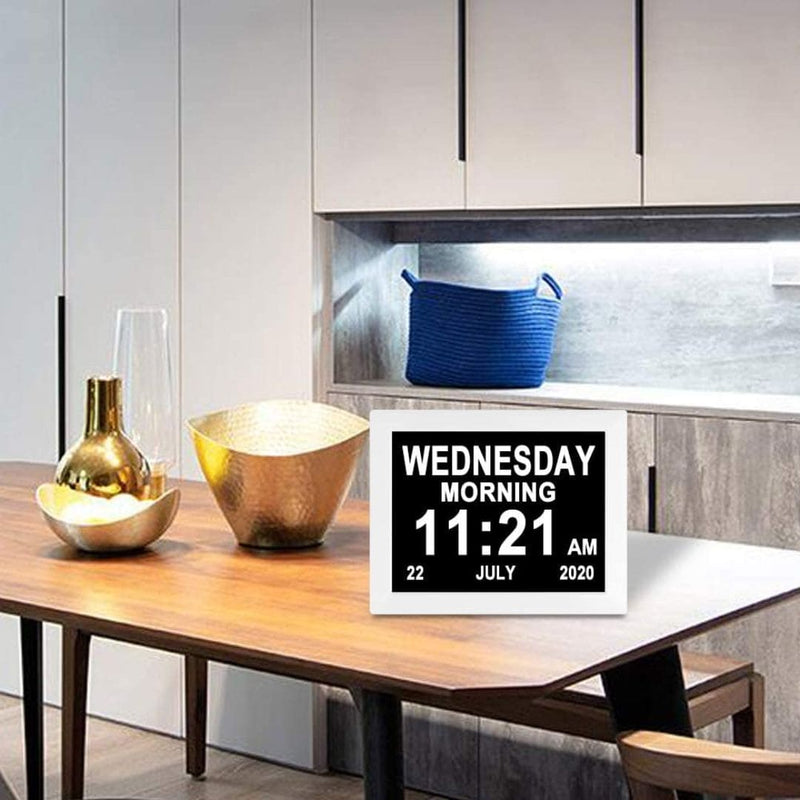 8 英寸数字日历日钟 - 定向痴呆症时钟