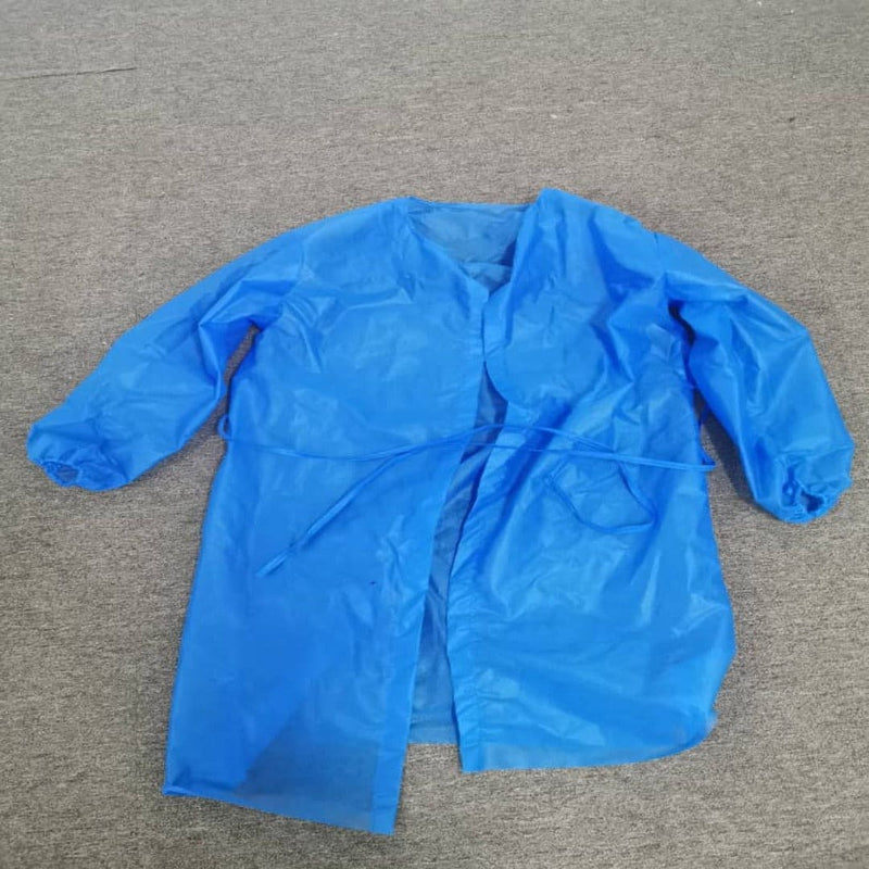 Disposable Waterproof Isolation Gown per piece, 40gsm, Blue - Asian Integrated Medical Sdn Bhd (ielder.asia)
