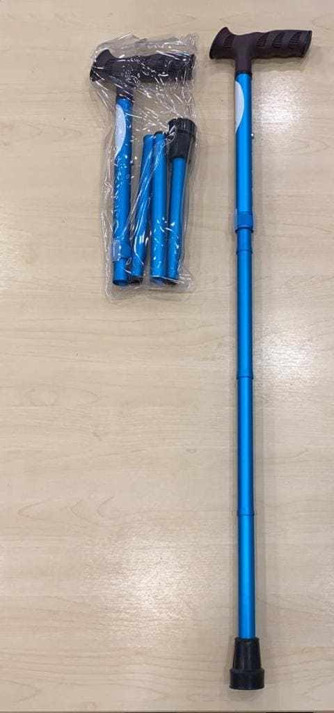 可折叠可调手杖