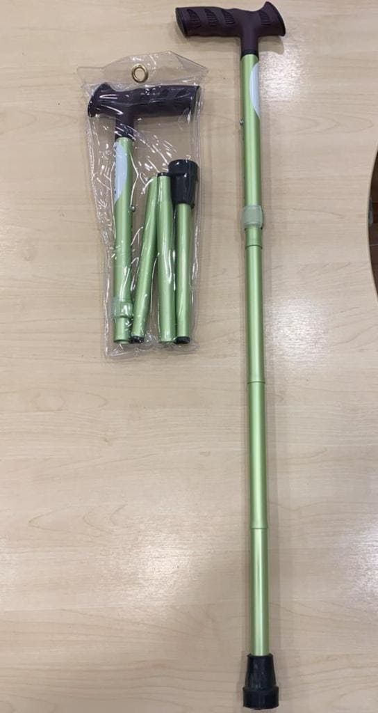 可折叠可调手杖