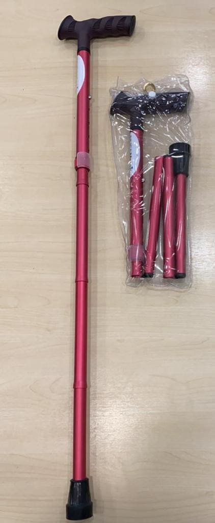 可折叠可调手杖